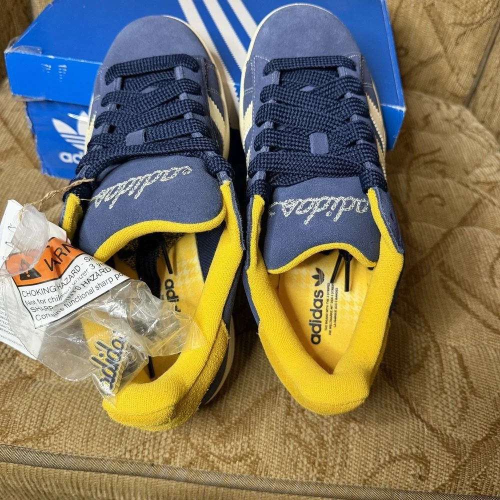 Mens Size 7 Adidas Campus 00s J Indigo Gold Casual Sneaker JS3540‎ NEW